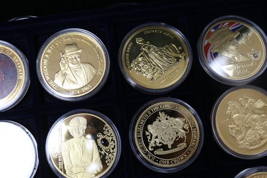 Five collectors cases of British and World coinage, 18th-20th century